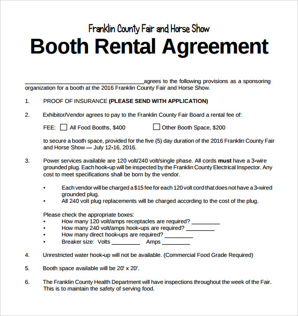 salon booth rental agreement template download booth rental 