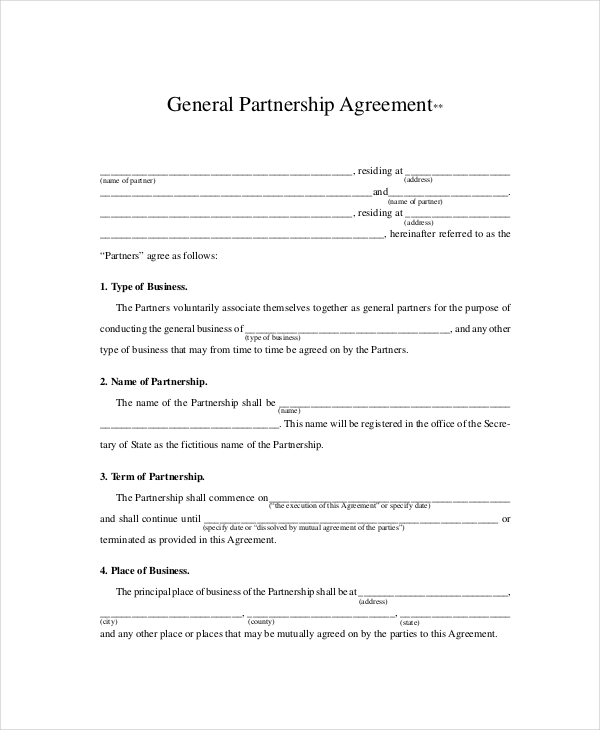 business partner agreement template business partnership agreement 