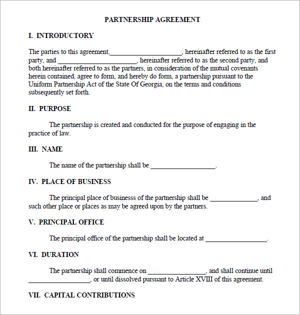 partnership agreement template word company partnership agreement 