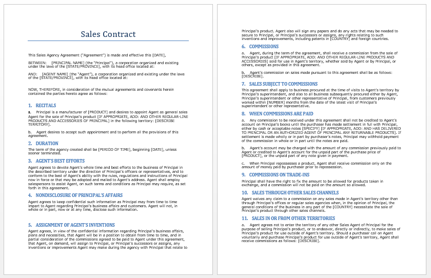 business agreement template word business contract template 