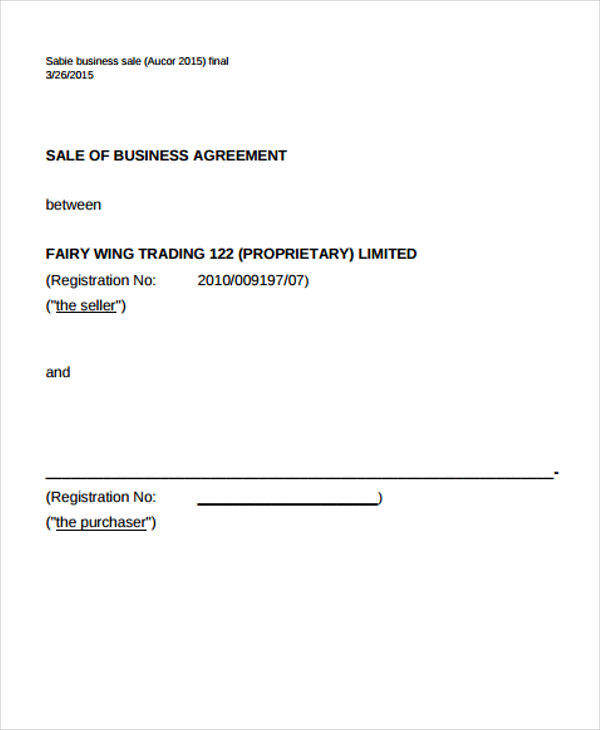 Business Agreement Templates 10 Free Word, PDF Format Download 