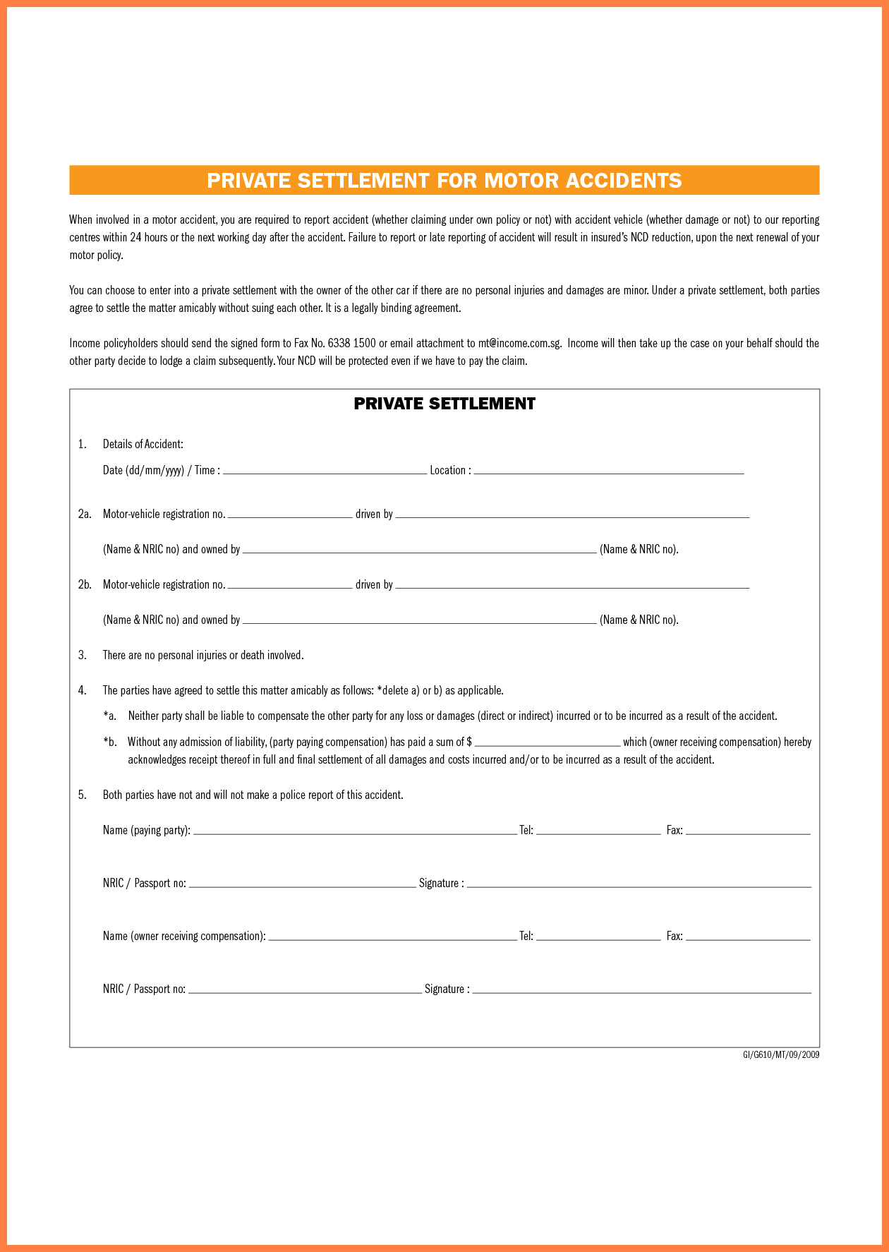 Free Car Accident Waiver and Release of Liability Form PDF 