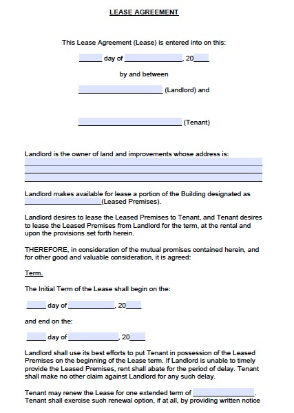 Free Colorado Commercial Lease Agreement – PDF – Word