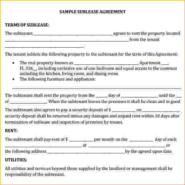 commercial sublease agreement template commercial sublease 