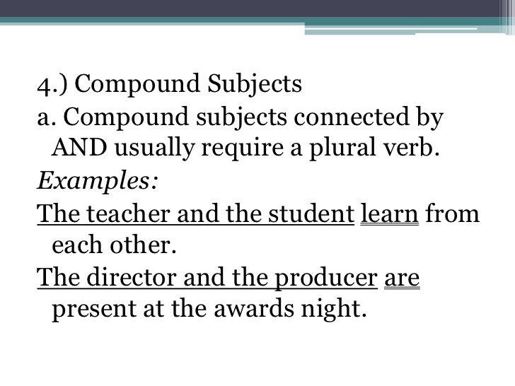 compound subject agreement compound gerund subject verb agreement