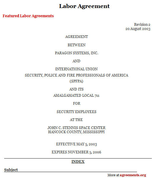labor agreement template labor agreement sample labor agreement 