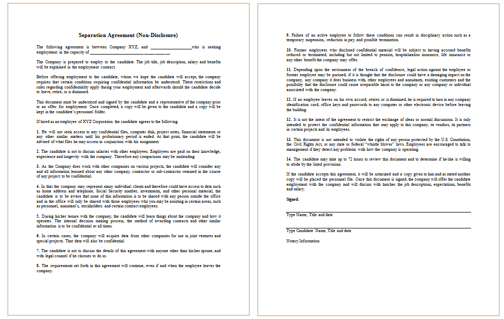 staff confidentiality agreement template non disclosure agreement 