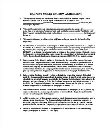 escrow agreement template escrow agreement 9 free word pdf 