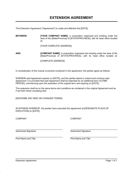 lease agreement extension template lease extension form lizlee.us