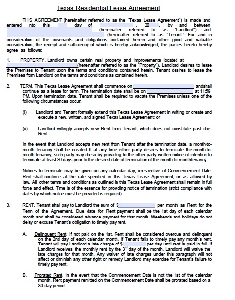 lease agreement texas template lease agreement texas template 