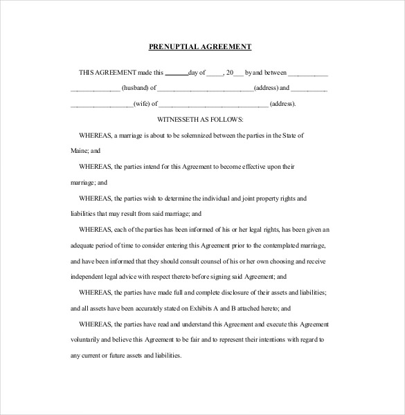 Prenuptial Agreement Form Fill Online, Printable, Fillable 