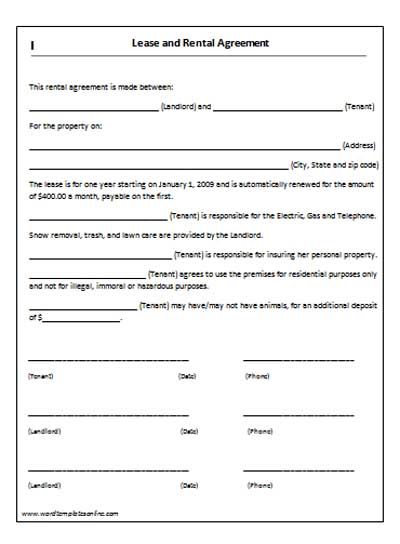 rental property lease agreement template rental house lease 