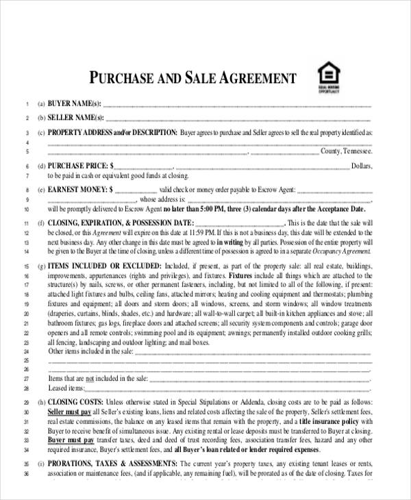 12+ Sample House Sale Contracts | Sample Templates