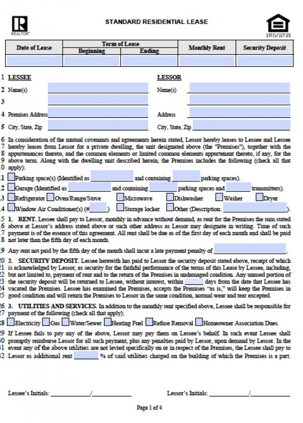 Free Illinois Residential Lease Agreement | PDF | Word (.doc)