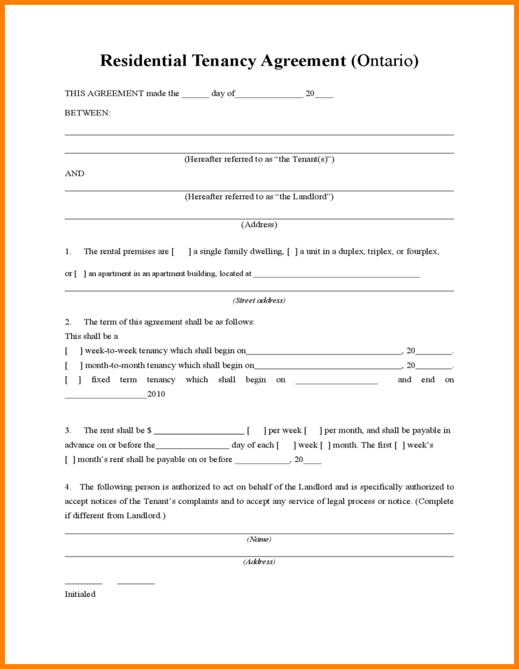 landlord and tenant agreement template 7 free tenancy agreement 