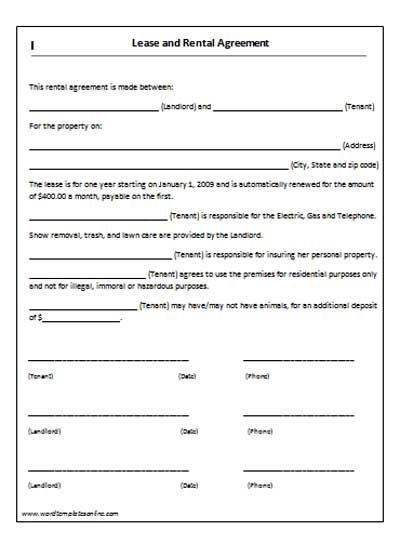 House Lease Agreement Template | Lease Agreement Template 