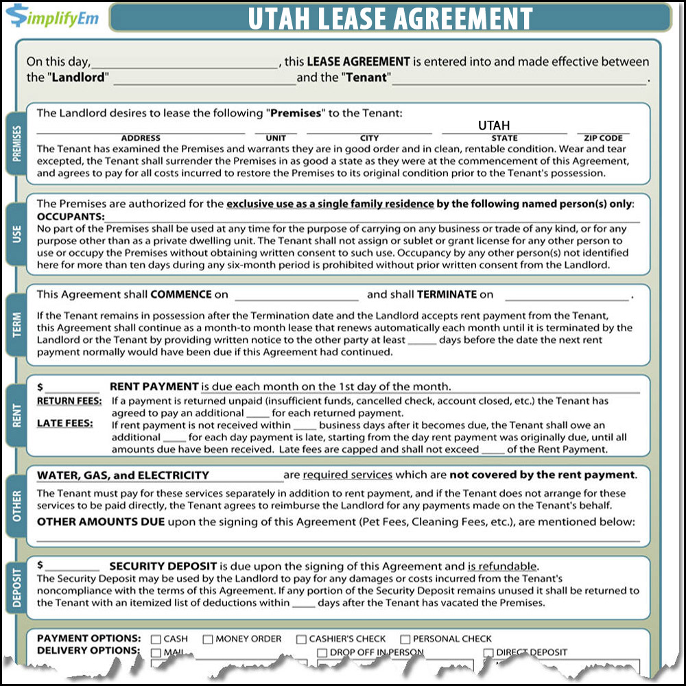 Utah Rental Agreement