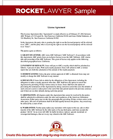 License Agreement Template | Rocket Lawyer