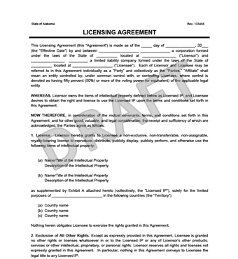 Licensing Agreement Template | Create a Free License Agreement