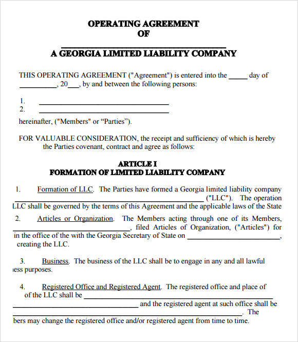 Limited Liability Company Agreement Template Schreibercrimewatch.org