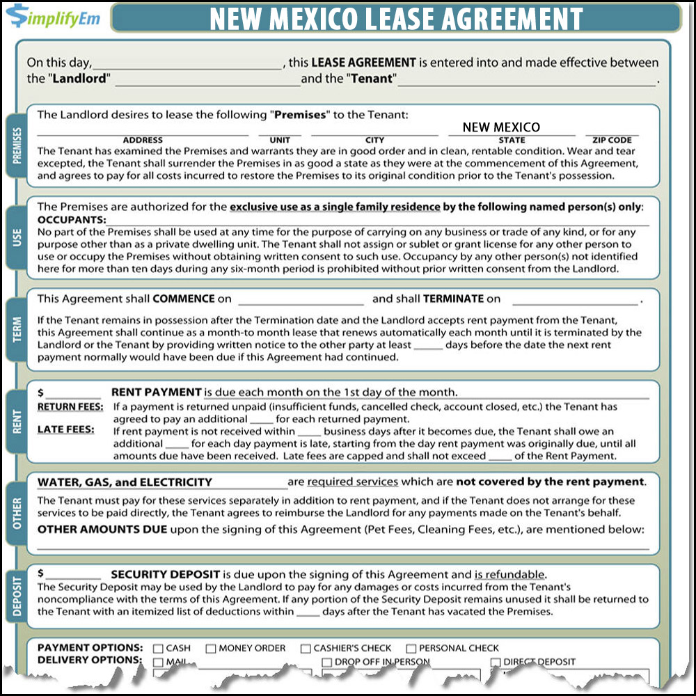 New Mexico Rental Agreement