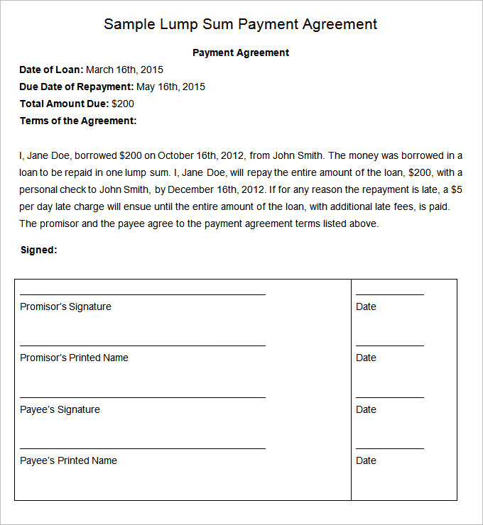down payment agreement template payment plan agreement template 25 