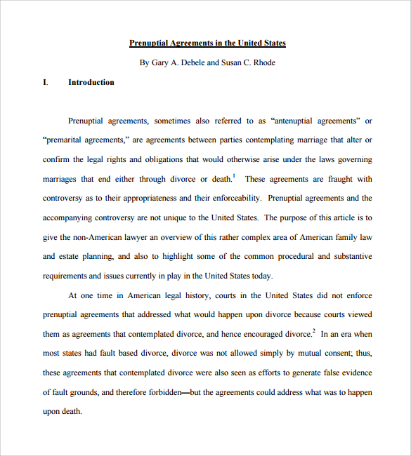 9 Sample Free Prenuptial Agreement Templates to Download | Sample 