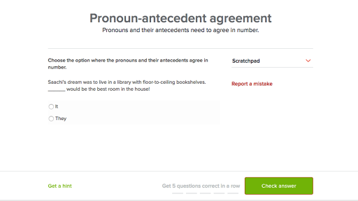 Pronoun antecedent agreement (practice) | Khan Academy