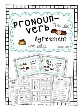 Pronoun/ Verb Agreement Pack | Pinterest | Plural nouns, Common 