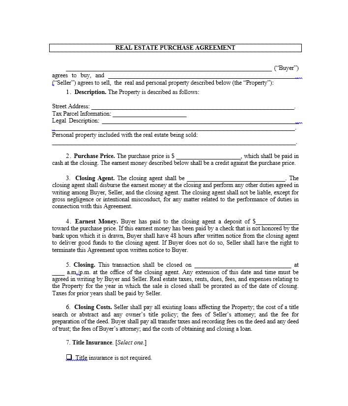 owner fincance written agreement template 37 simple purchase 