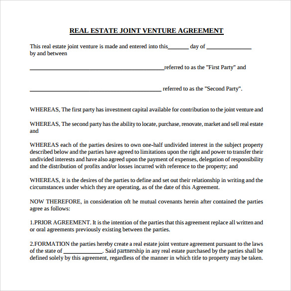 real estate joint venture agreement template rocket lawyer joint 