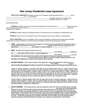New Jersey Association Of Realtors Standard Form Of Residential 