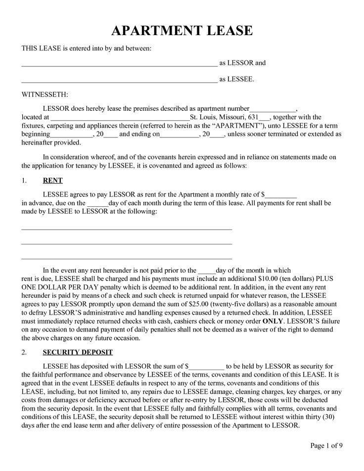 apartment lease agreement template apartment lease templates 