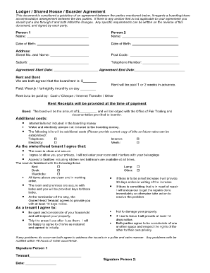 room rental agreement shared housing Forms and Templates 