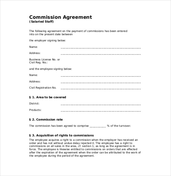 21+ Commission Agreement Template Free Sample, Example, Format 
