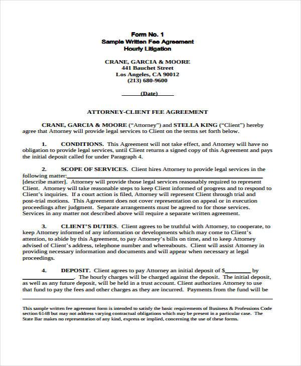 contingency fee agreement template fee agreement template 