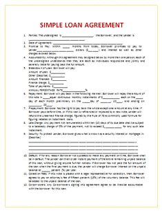 Sample Loan Agreement Contract Between Two Parties , 26+ Great 