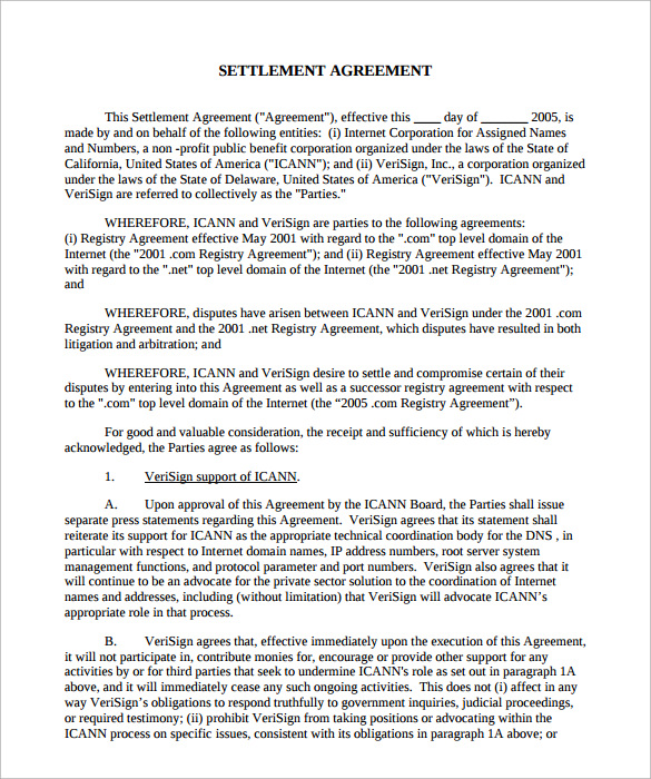 template settlement agreement sample settlement agreement 9 