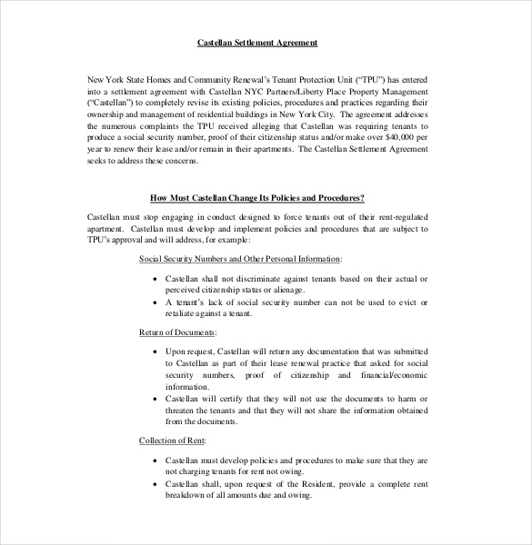 12+ Settlement Agreement Templates – Free Sample, Example, Format 