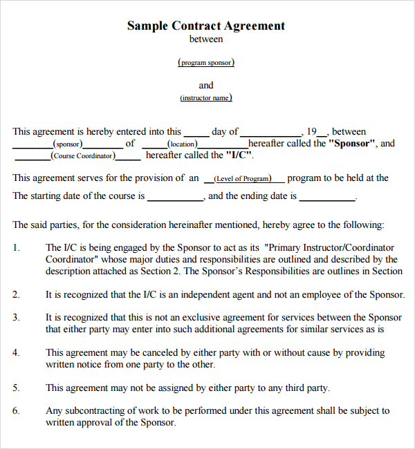 agreement template between two parties word agreement template 