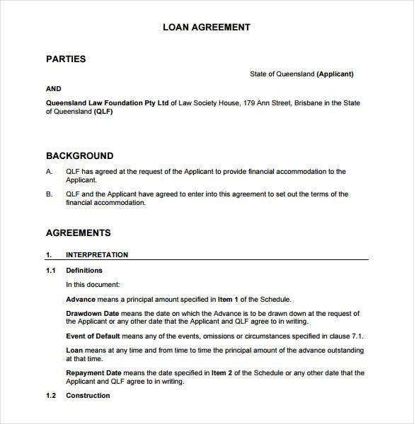 free agreement template between two parties sample loan agreement 