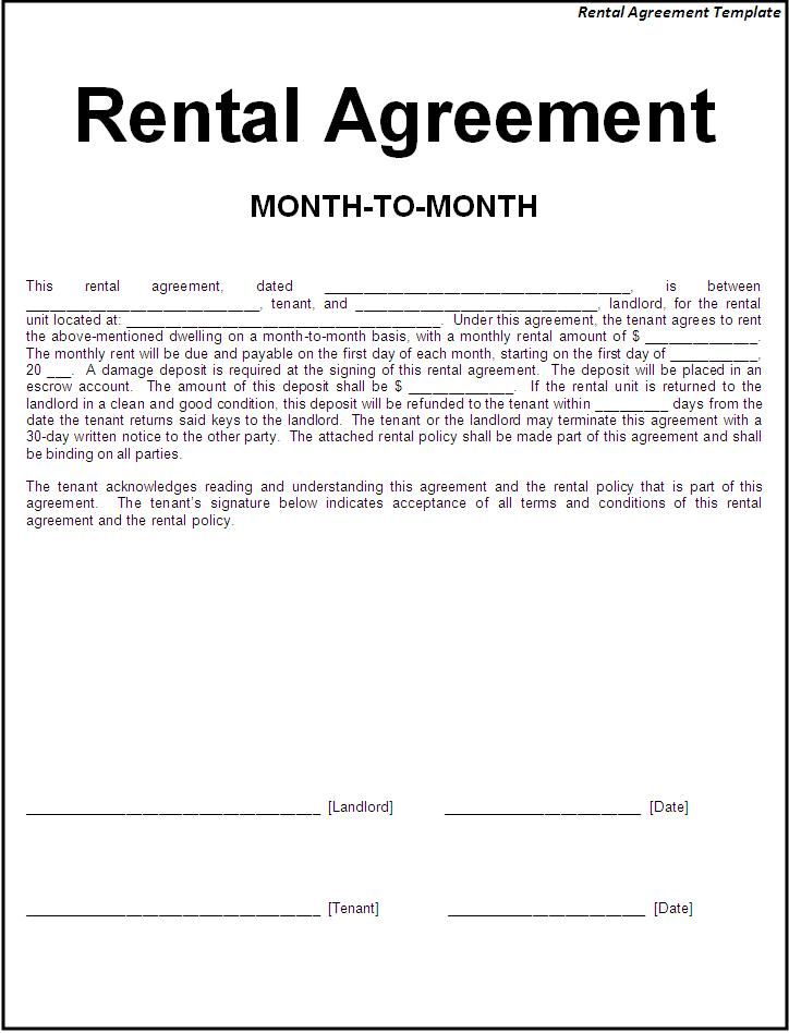 one page agreement template one page lease agreement template 