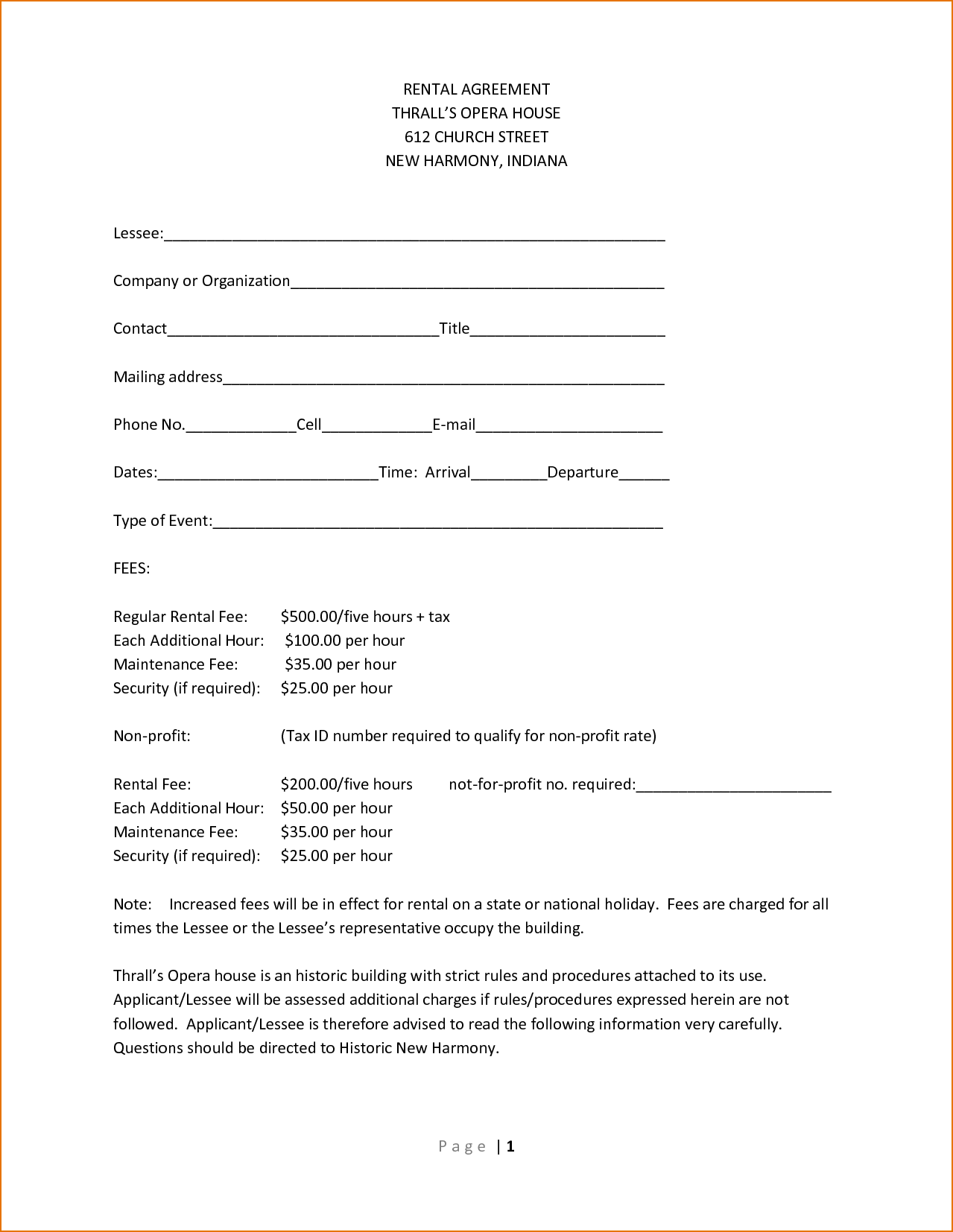 Simple Equipment Rental Agreement Template | aboutplanning.org