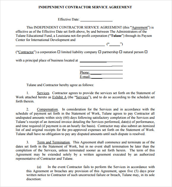 terms of service agreement template sample service agreement 7 