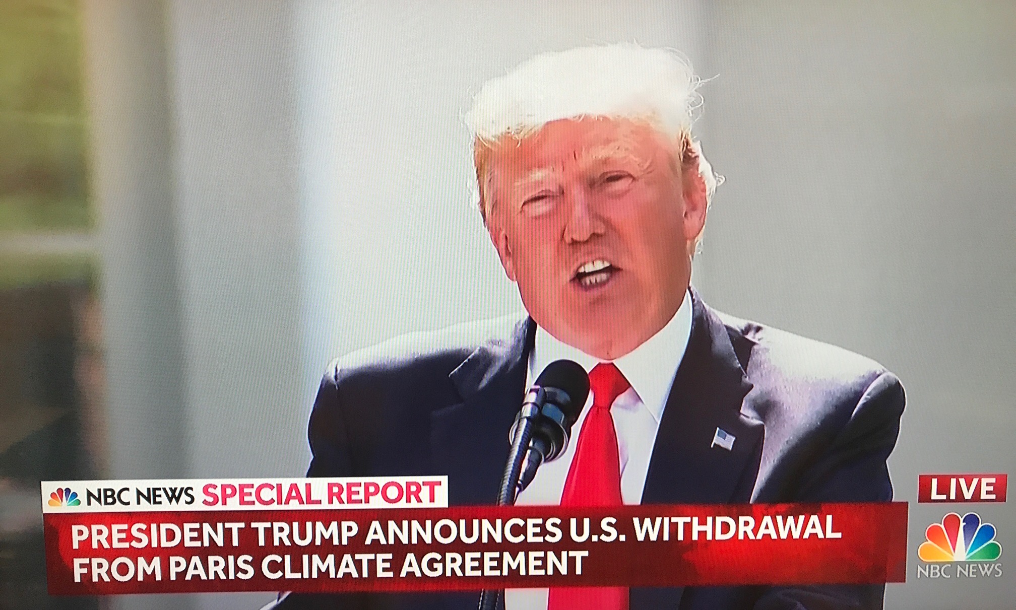 President Trump Announces U.S. Withdrawal From Paris Agreement 