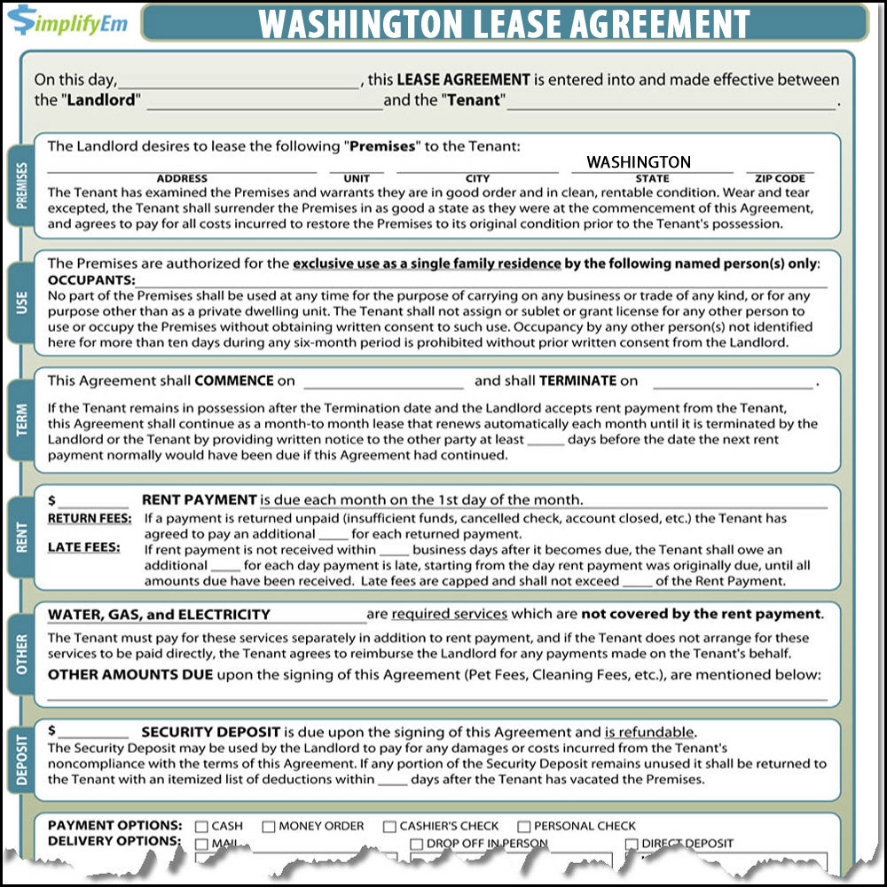 Washington Rental Lease