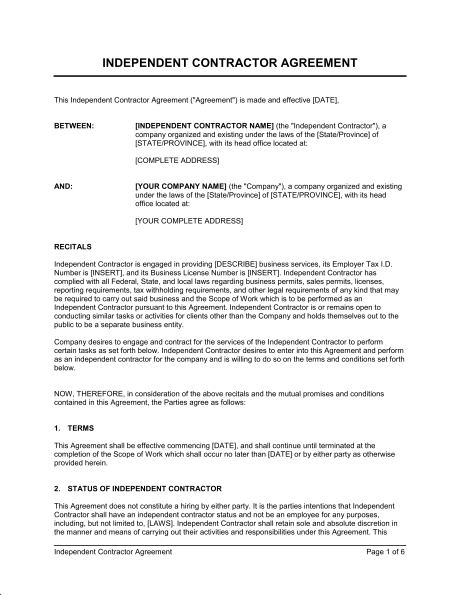 1099 form independent contractor agreement 9 Form