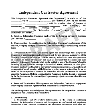 independent contractor agreement texas template 1099 agreement 
