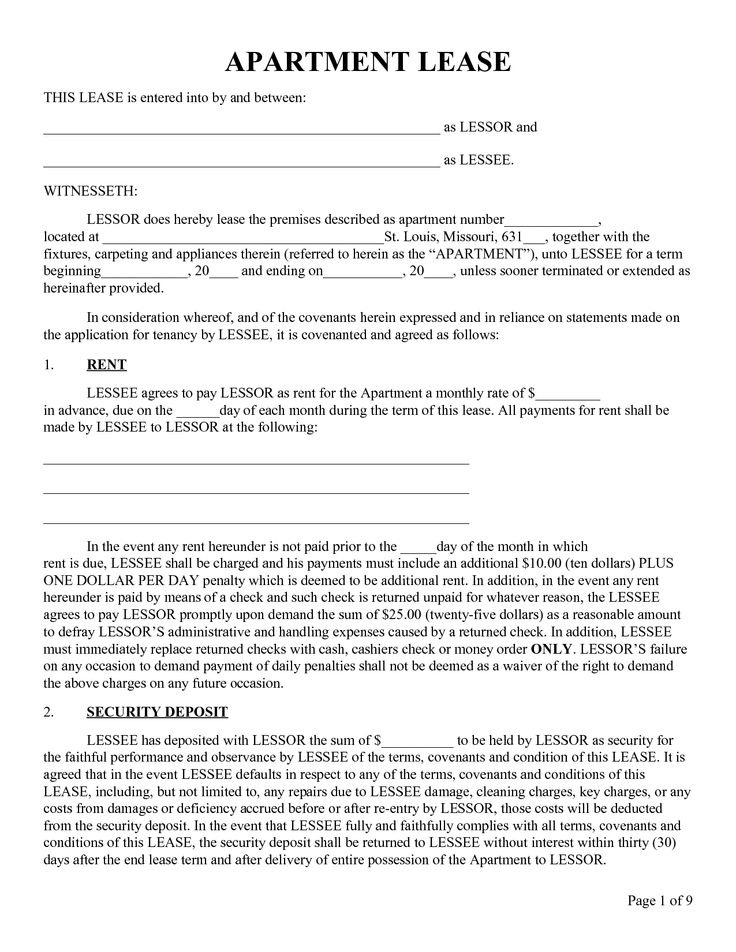apartment rental lease agreement templates home rental lease 