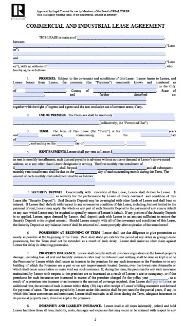 Chicago Apartment Lease Form